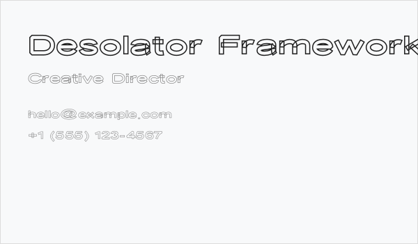 Desolator Framework Business Card
