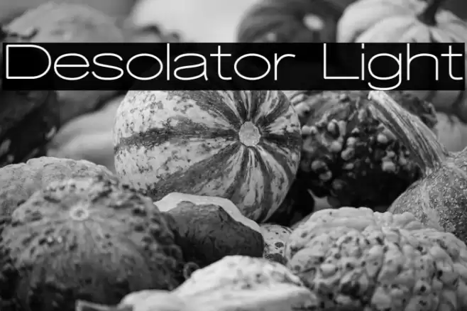Desolator Light Font examples