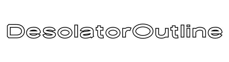 Desolator Outline  フリーフォントのダウンロード