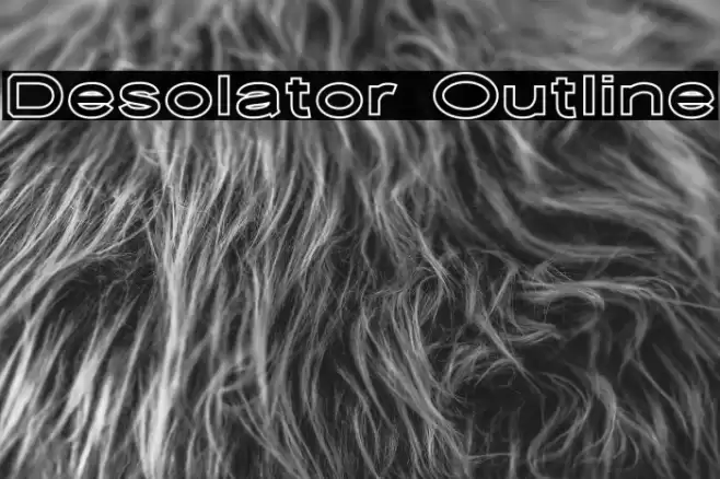 Desolator Outline Font examples