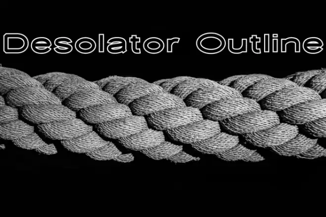Desolator Outline Font examples