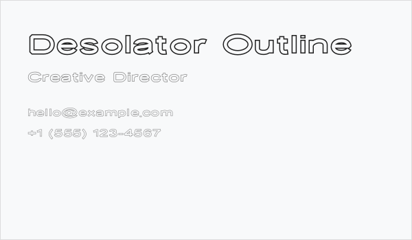Desolator Outline Business Card