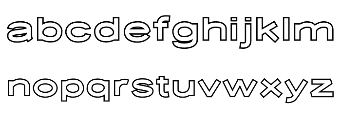 Desolator Outline Font LOWERCASE