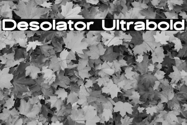 Desolator Ultrabold Font examples
