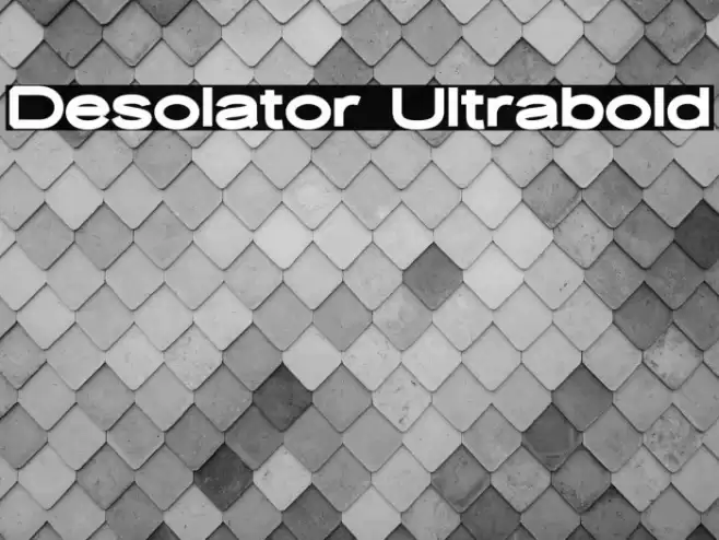 Desolator Ultrabold Font examples