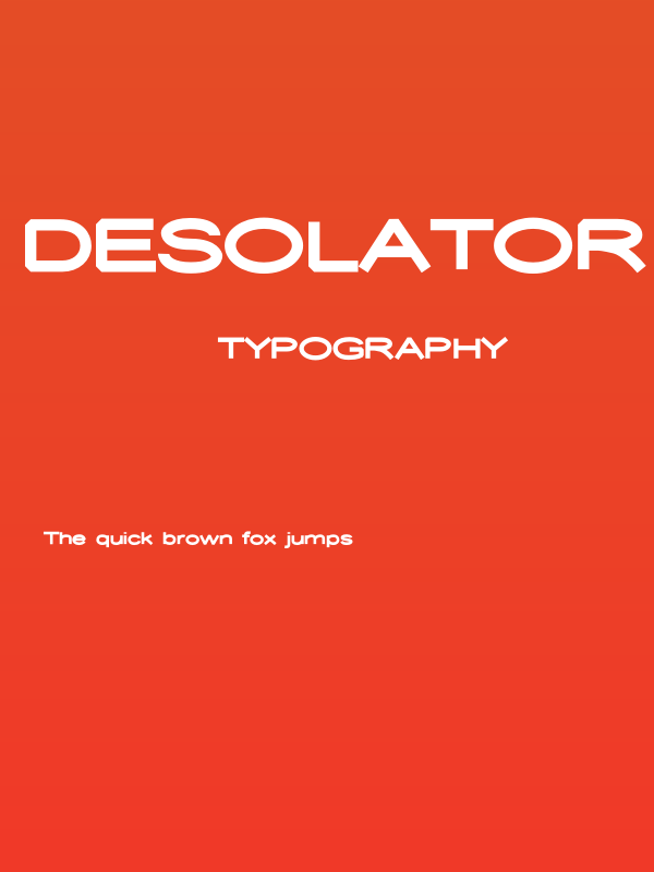 Desolator Ultrabold Poster