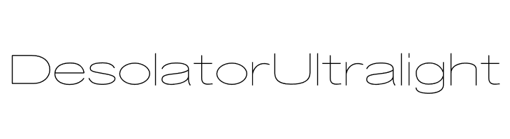 Desolator Ultralight  Frei Schriftart Herunterladen