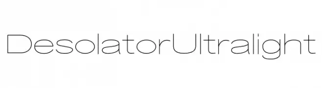 Desolator Ultralight  Frei Schriftart Herunterladen