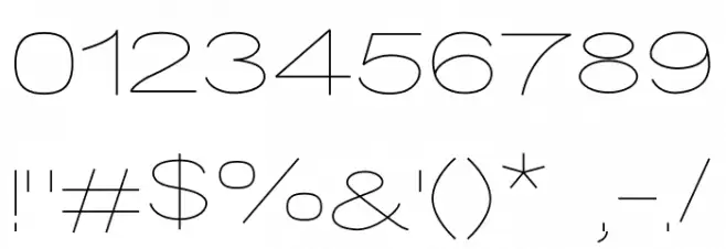 Desolator Ultralight Font OTHER CHARS