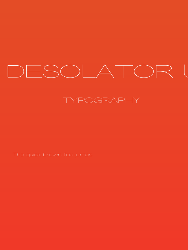 Desolator Ultralight Poster