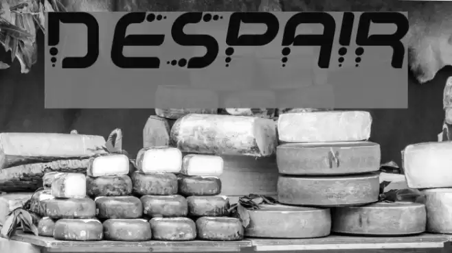 Despair Font examples