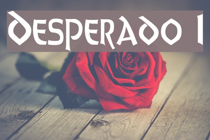 Desperado 1 Font examples