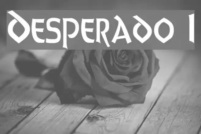 Desperado 1 Font examples