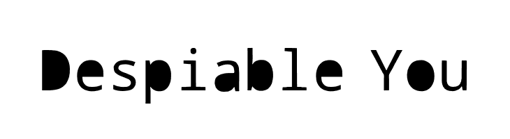 Despicable You  Free Fonts Download