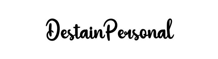 Destain Personal  フリーフォントのダウンロード