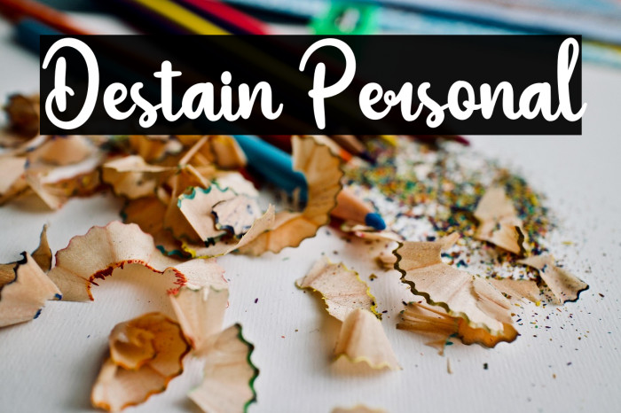 Destain Personal Example 1