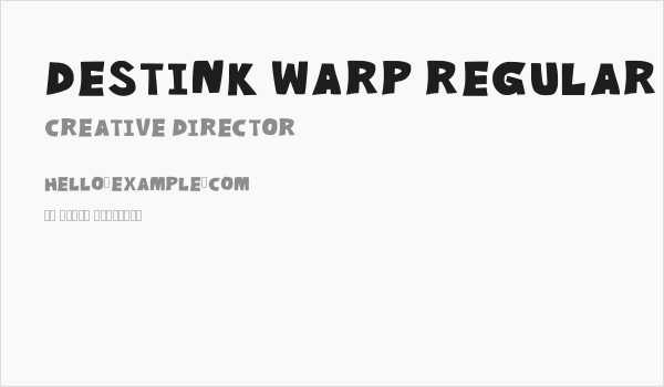 Destink Warp Regular Business Card