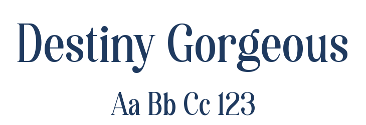 Destiny Gorgeous Font Preview