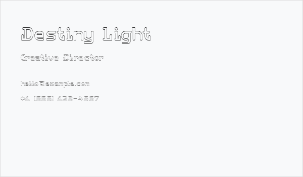 Destiny Light Business Card