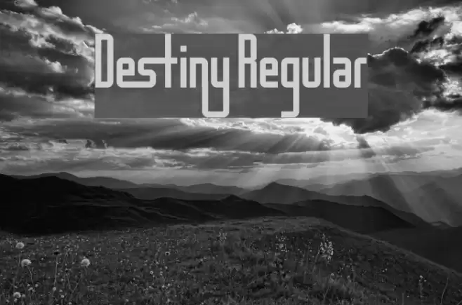 Destiny Regular Шрифта examples
