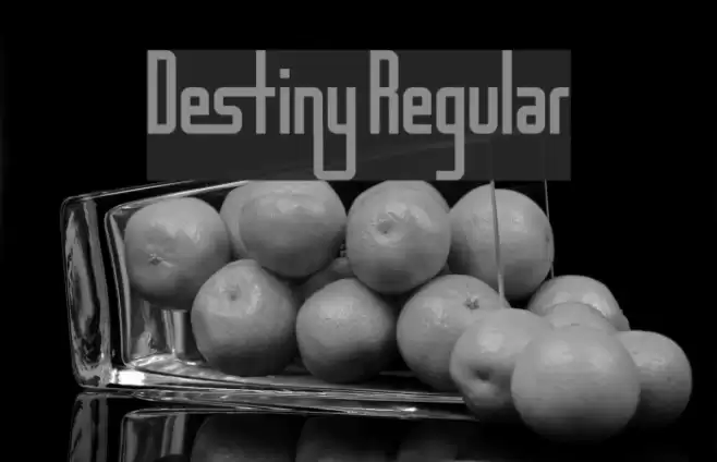 Destiny Regular Шрифта examples