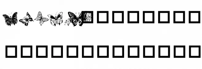 Destiny's Butterfly Dingbats Schriftart Groß