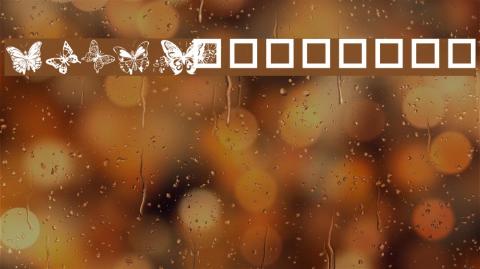 Destiny's Butterfly Dingbats Font examples