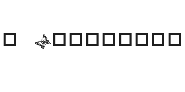 Destiny's Butterfly Dingbats Logo