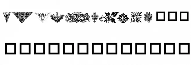 Destiny's Floral Dings 字体 大写