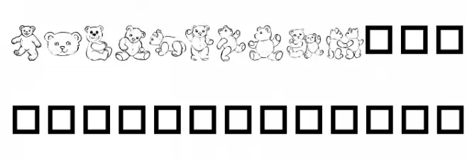 Destiny's Teddy Dings One Font Litere mari