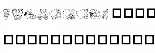 Destinys Teddybear Dings Three Schriftart Groß
