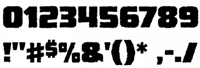 Destroy Earth BB Font OTHER CHARS