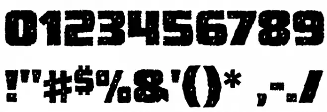 Destroy Earth Rough BB Font OTHER CHARS