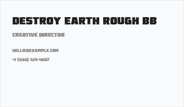 Destroy Earth Rough BB Business Card