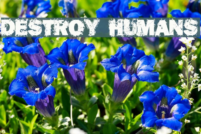 Destroy Humans Font examples