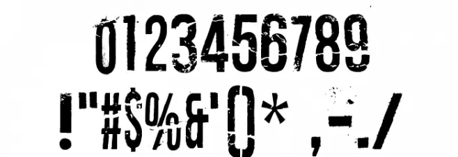 Destroy X Font OTHER CHARS