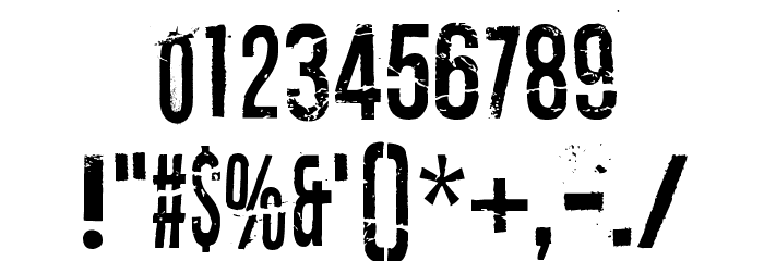 Destroy X Font OTHER CHARS