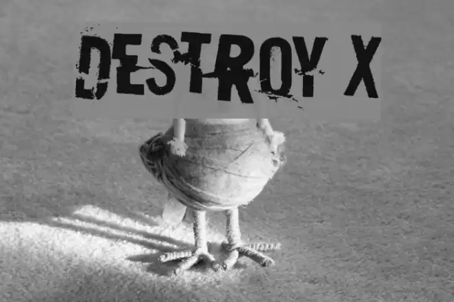 Destroy X Font examples