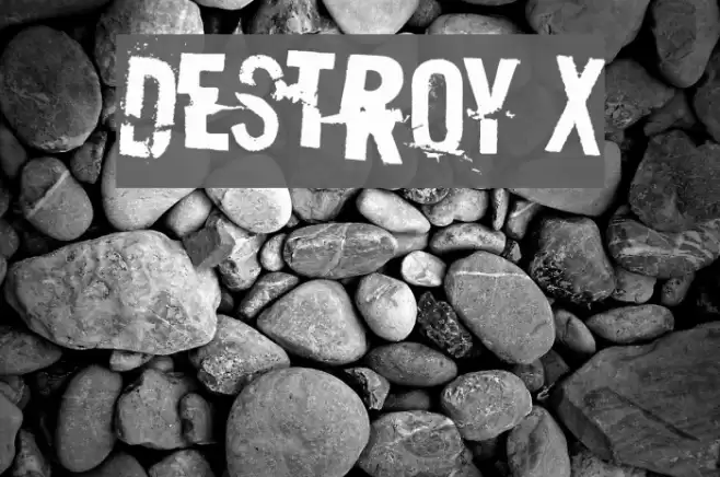 Destroy X Font examples