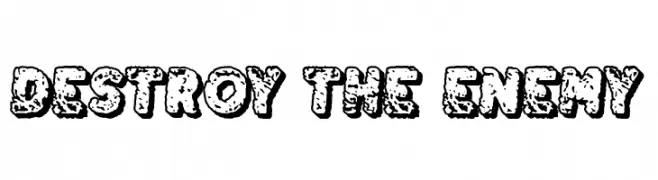 Destroy the Enemy  Frei Schriftart Herunterladen
