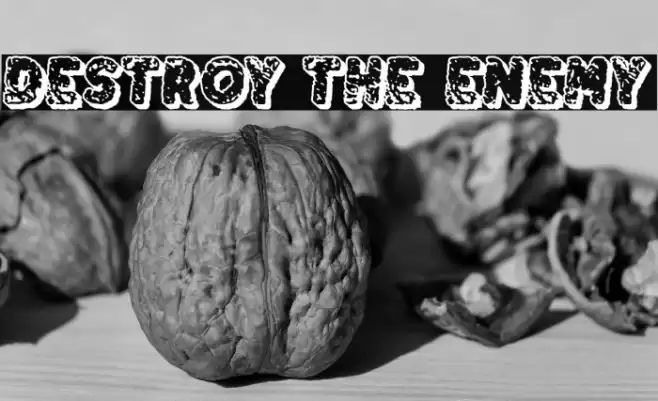 Destroy the Enemy Font examples