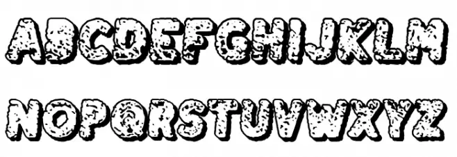 Destroy the Enemy フォント 小文字