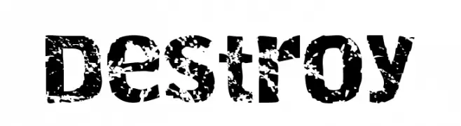 Destroy  Скачать бесплатные шрифты