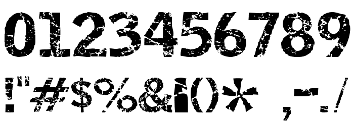 Destroy Font OTHER CHARS