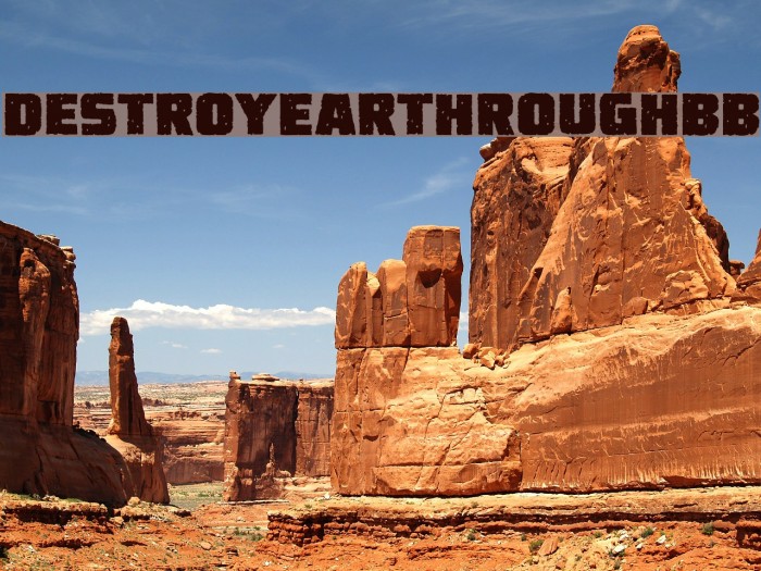 DestroyEarthRoughBB Font examples