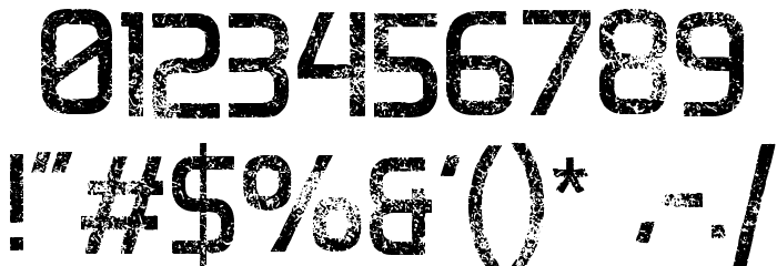 Destroyed Aero Regular Font OTHER CHARS