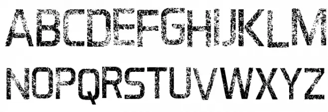 Destroyed Aero Regular Schriftart Groß