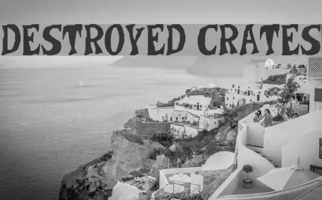 Destroyed Crates Font examples