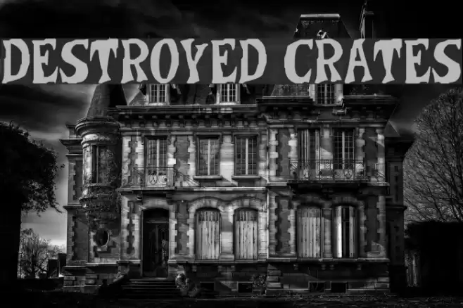 Destroyed Crates Font examples