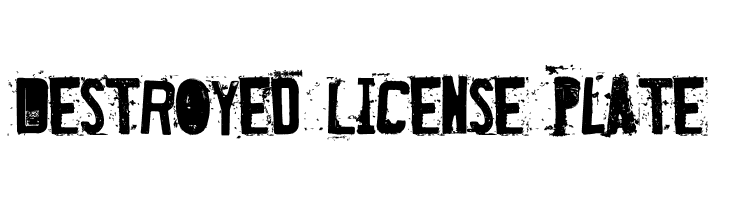 Destroyed License Plate  Скачать бесплатные шрифты